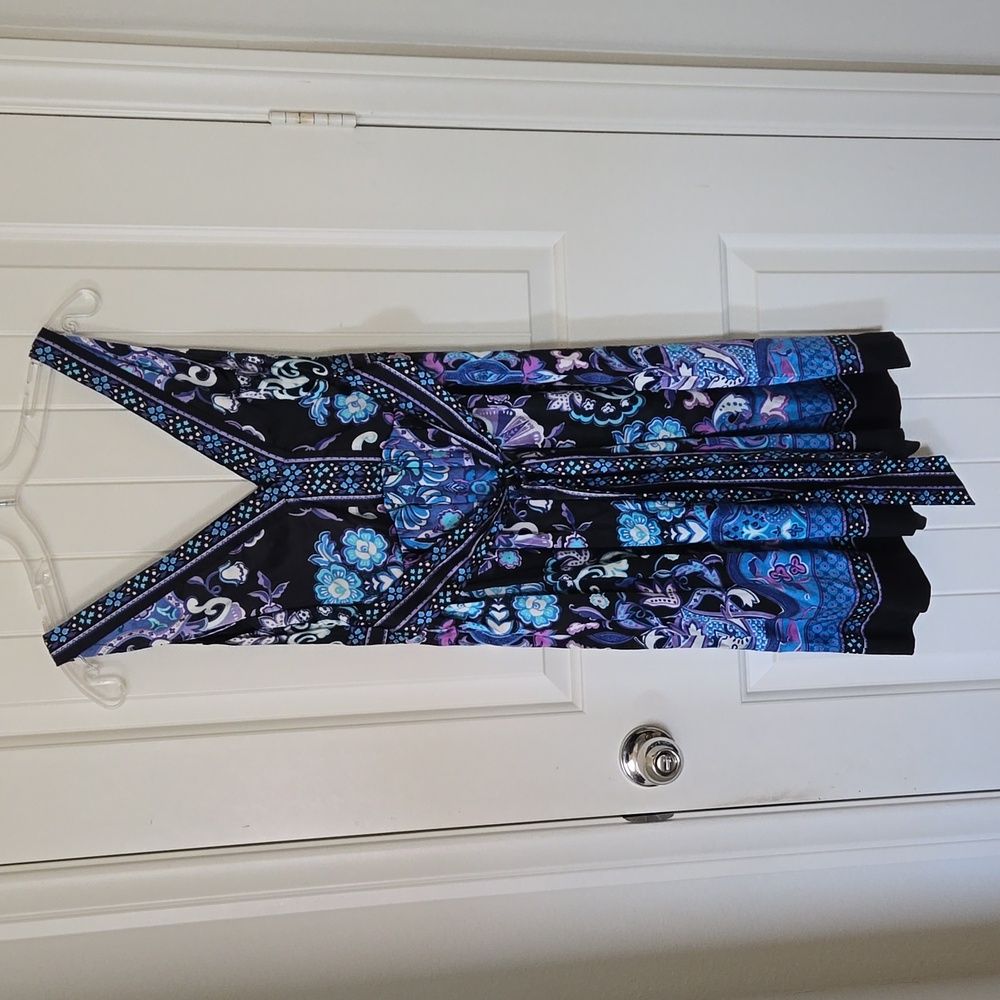 ECI Silk Floral Dress Size 8 - Picture 4 of 6